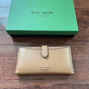 New Kate Spade Hudson Pebbled Leather bifold
